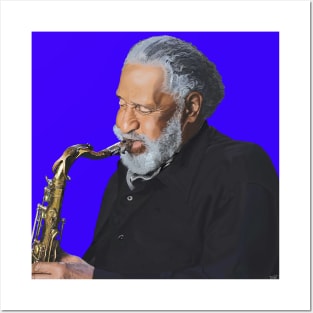 Sonny Rollins With Color Background Posters and Art